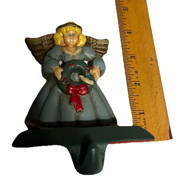 VTG Midwest Of Cannon Falls Cast Iron Stocking Holder Holiday Angel - Picture 10 of 11